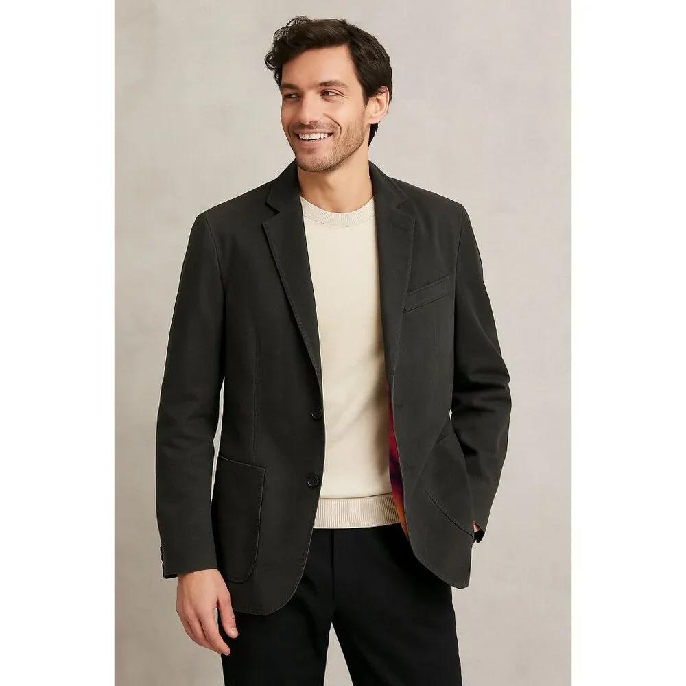 KROON Men's Sport‎ Coat Modern Heritage Minimal Luxe Subtle Pinstripe 42 Long